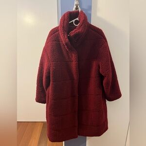 Levi’s Quilted Fleece Long Teddy Coat